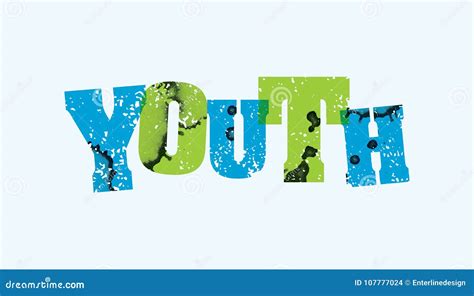 Youth Concept Stamped Word Art Illustration Stock Vector Illustration