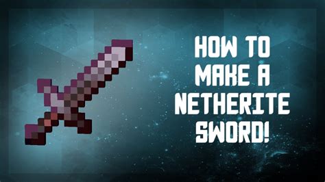 In Minecraft How To Make A Netherite Sword 1171 Youtube