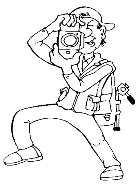 Photographer Coloring Sheet Photographer Coloring Sheets Guys