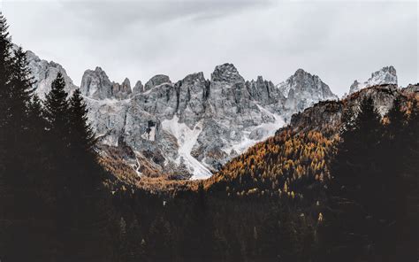 Download Wallpaper 3840x2400 Mountains Rocks Peak Forest Landscape