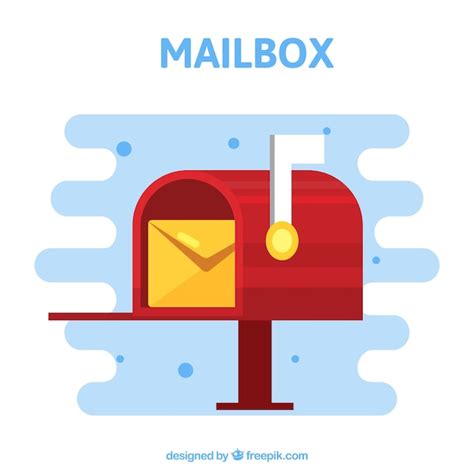 Red Mailbox Background With Envelope Vector Free Download