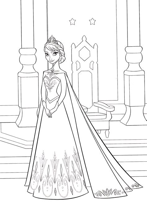 Walt Disney Coloring Pages - Queen Elsa - Walt Disney Characters Photo