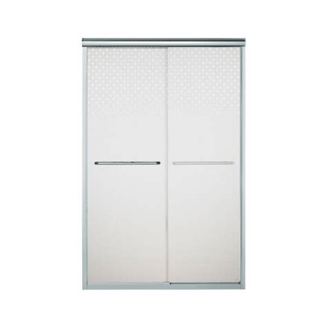sterling finesse 70 0625 in h x 42 625 in to 47 625 in w frameless bypass sliding silver shower