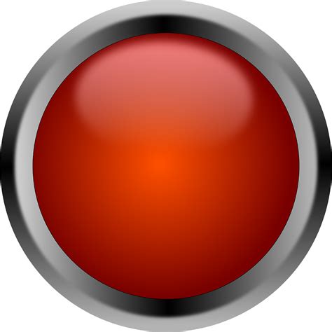 Button Red Round Shiny Png Picpng