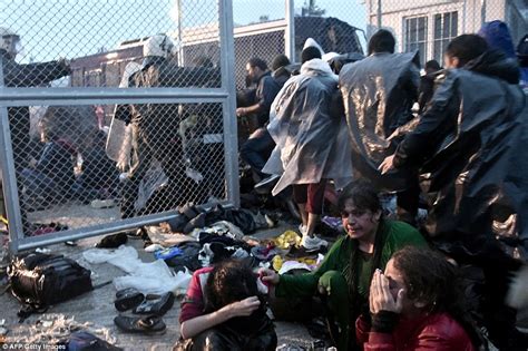 migrants storm the gates of lesbos as un warns refugees are forced to have survival sex