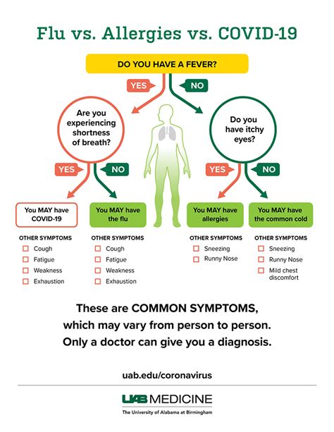 Flow Chart Breaks Down Symptom Differences For Covid Flu The Common