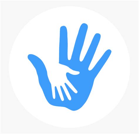 Helping Hand Png Blue Helping Hands Logo Free Transparent Clipart