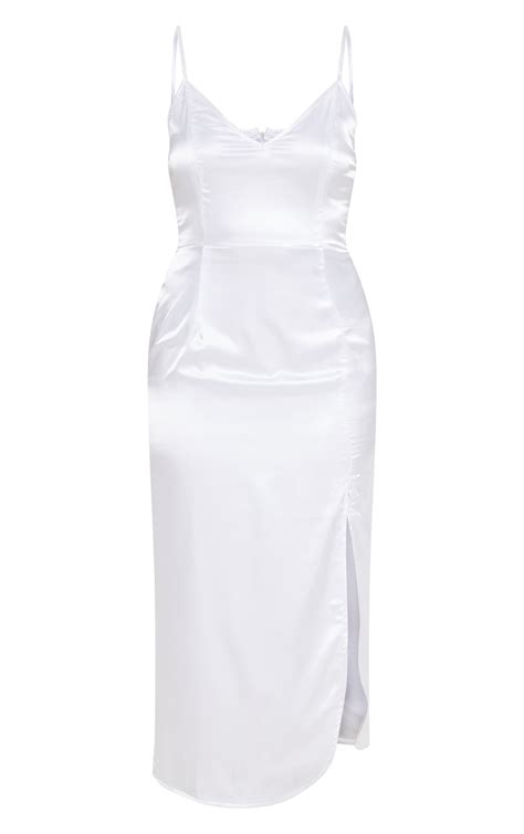 White Satin Slip Dress Maxi Ubicaciondepersonascdmxgobmx