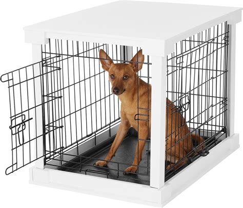 Merry Products Double Door Furniture Style Dog Crate And End Table 27