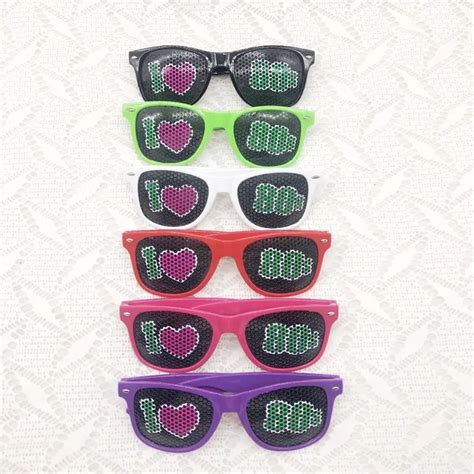 Awesome 80s Party Assorted Color Glasses With Printed Accessory Plastic Standard Size For Adult