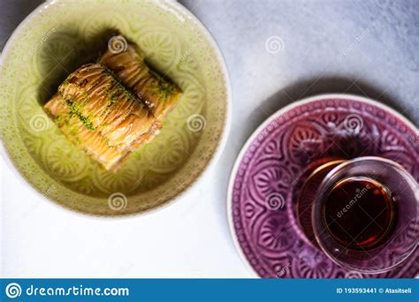 Famous Turkish Sweet Baklava Stock Image Image Of Dessert Pistachio