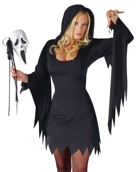 Sexy Womens Scream Ghost Face Fancy Dress Halloween Costume Ebay