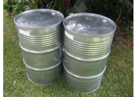 Black Chemicals 200 Liters Galvanized Iron Barrels For Industrial