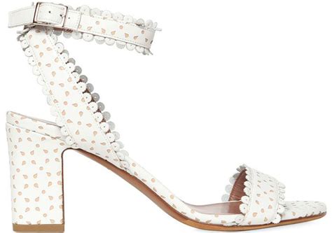 Tabitha Simmons Leticia Perforated Sandals Leather Sole Sandals White Leather Shoes Leather