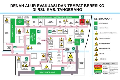 Denah Alur Evakuasi Dan Tempat Beresiko Di RSUD Kab Tangerang