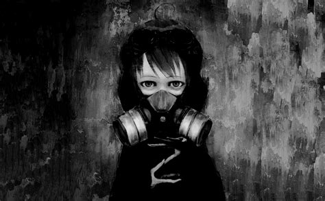 Anime Girl With Gas Mask