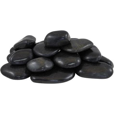 Polished Pebbles Black Landscaping Rock At