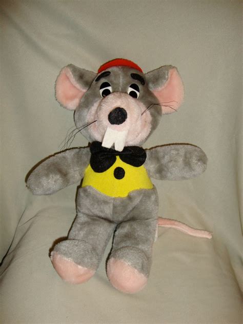 Vintage Chuck E Cheese Rat Mouse Plush Toy Stuffed Animal