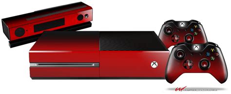 Xbox One Original Console And Controller Skins Bundle Smooth Fades Red