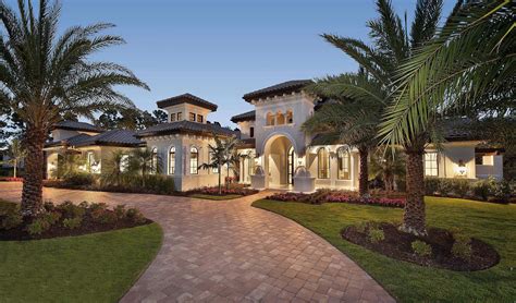Mansion Single Story Mediterranean House Plans Home