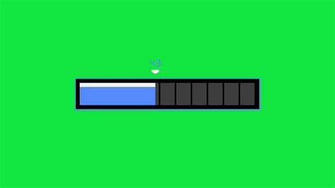 Loading Bar Animation Isolated On A Green Background 11511101 Stock