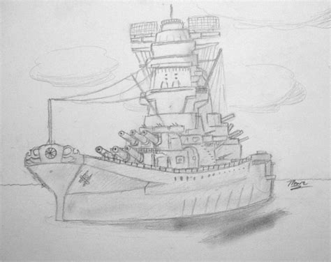 Battleship Sketch By Topgun On Deviantart