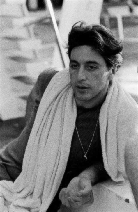 Al Pacino Taking A Break From Filming The Godfather Part Ii Young Al Pacino The Godfather Part