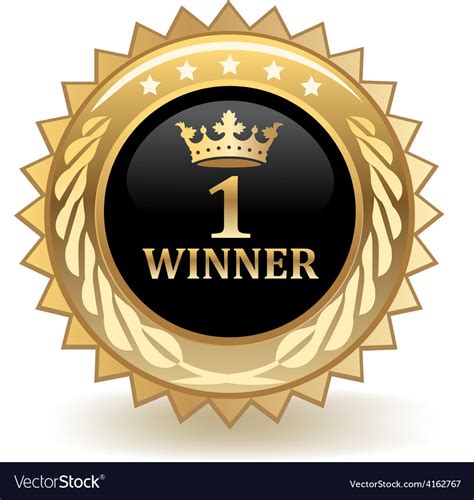 First Place Winner Royalty Free Vector Image Vectorstock