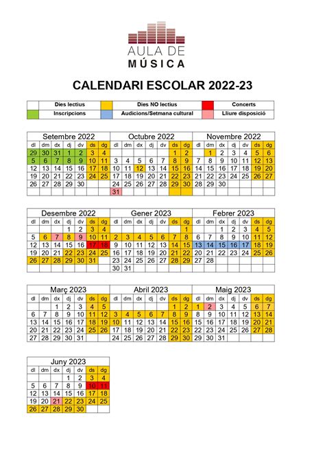 Calendari Curs Escolar 2022 2023 Noticia
