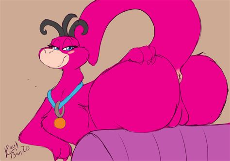 Rule 34 Absurd Res Anthro Anus Ass Bedroom Eyes Bent Over Big Butt Blush Collar Dino
