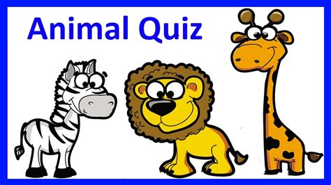 Animals Quiz Learn English Zoo Animals Names For Kids Youtube