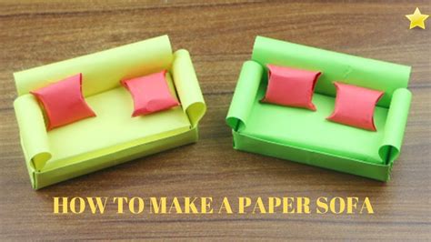How To Make A Sofa With Origami Paper Youtube
