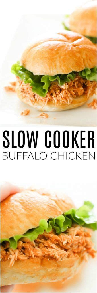 Slow Cooker Buffalo Chicken Sandwiches Recipe Buffalo Chicken Sandwiches Buffalo Chicken