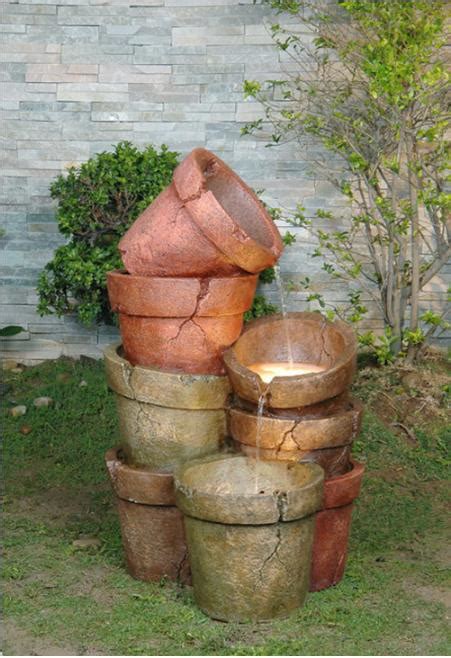 Stacked Clay Pot Cascade Water Feature Laois Sawmills Ltd