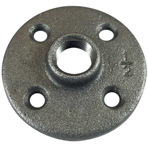 Vpc 12 In Black Malleable Iron Fpt Floor Flange 16 521 603 The Home