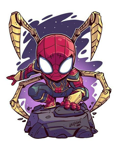 Chibi Iron Spidey Art Wallpaper Cute Spidey Marvel Spiderman Art