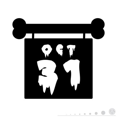 Symbol Vektorgrafik des Halloween Kalenders Symbol im Schwarz Weiß