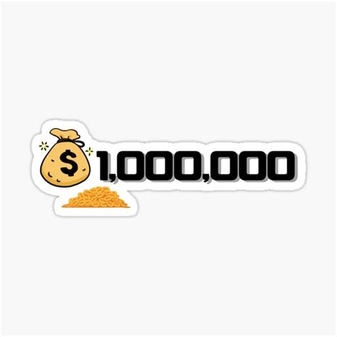 Get Million Dollars In Money Bags Gold Coins Sticker For Sale By