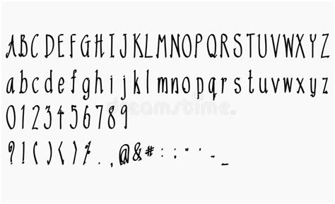 Hand Drawn Letters Vector Alphabet Set Eps10 Stock Illustration