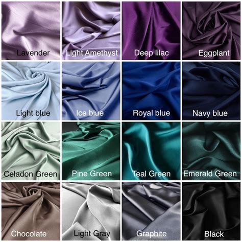32 Colors Silk Satin Fabric Silk Fabric By The Yard Wedding Etsy