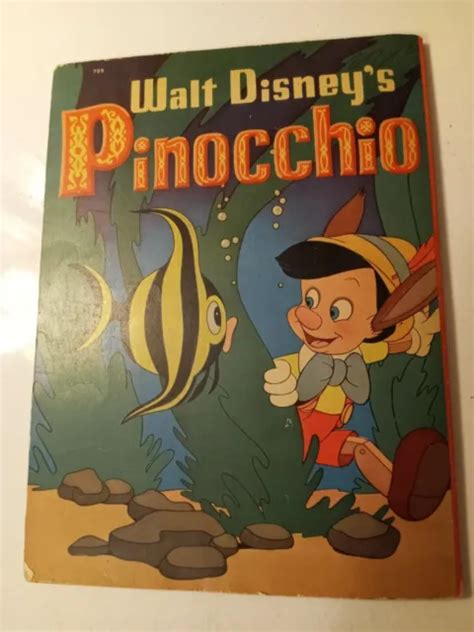 1939 Whitman Walt Disneys Pinocchio Illustrated Story Book 709