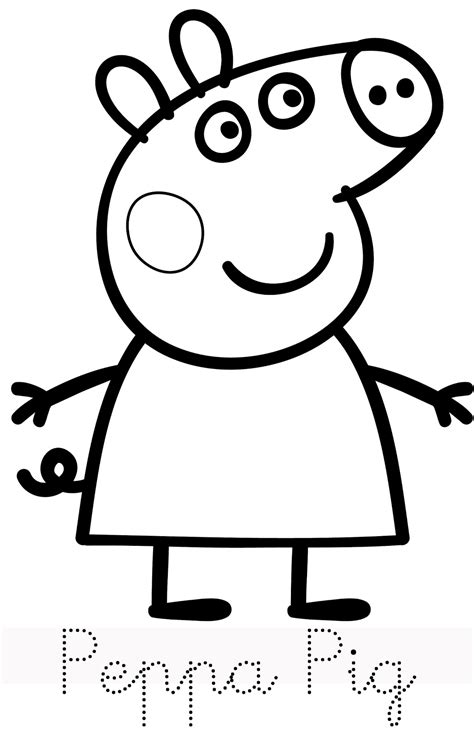 Peppa pigat the computer coloring pages. Peppa Pig Colouring Pages - Get Coloring Pages