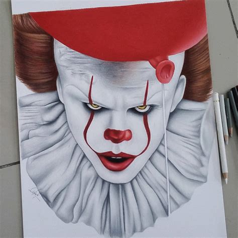 How to draw pennywise step by step #pennywise #clown #howtodraw. Drawing of Pennywise: IT2017