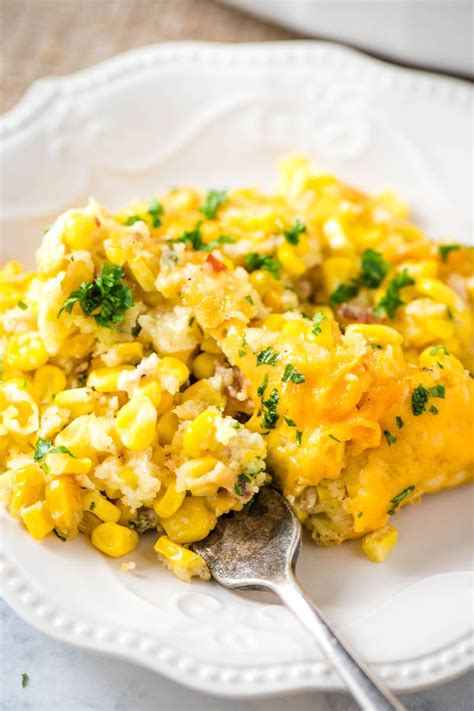 Bake Up A Jiffy Corn Casserole With Cream Cheese And Bacon Simple And