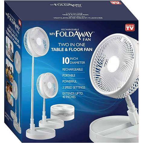 My Foldaway Fan 2 In 1 Adjustable Height 40 In Unique Foldable And