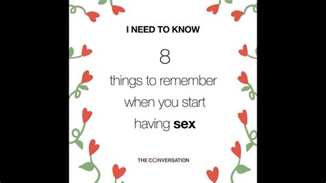 8 things to remember when you start having sex youtube