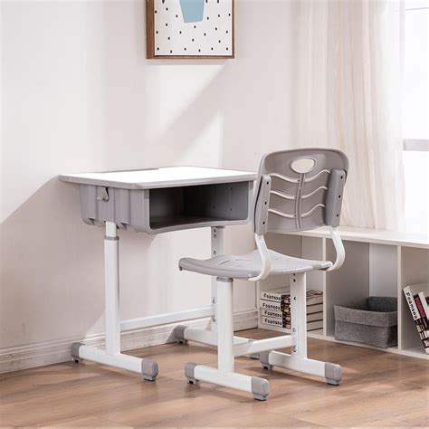 Ktaxon 2pcs Kids Desk And Chair Set Height Adjustable Children Study
