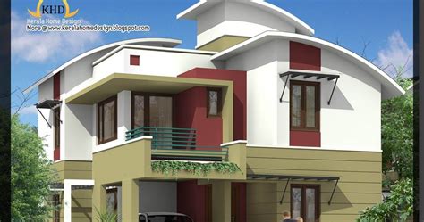 2035 Sq Ft 4 Bedroom Contemporary Villa Elevation And Plan Kerala