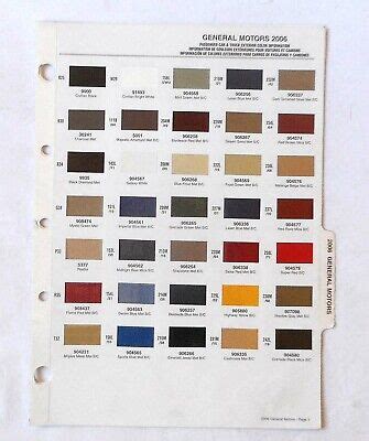 Gm Factory Paint Color Chart My Xxx Hot Girl