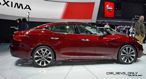 2016 Nissan Maxima Coulis Red Side View Night Skyline Zoom Hd Copy